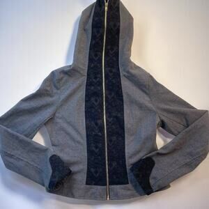 Hellz Bellz Hoodie M-L Gothic Dark Whimsigoth Alt Grunge Baroque Y2K Zip Jacket